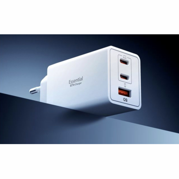 Spigen Nabíječka Essential 67W do zásuvky EE673EU, bílá