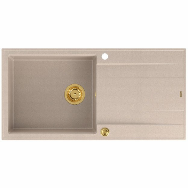 GraniteQ Dřez EVAN 146 XL se sifonem Push 2 Open, 1 umyva...