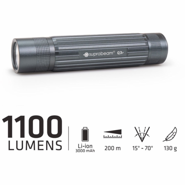 ExtraLink Svítilna Suprabeam Q3r 1100lm LiIon USB C