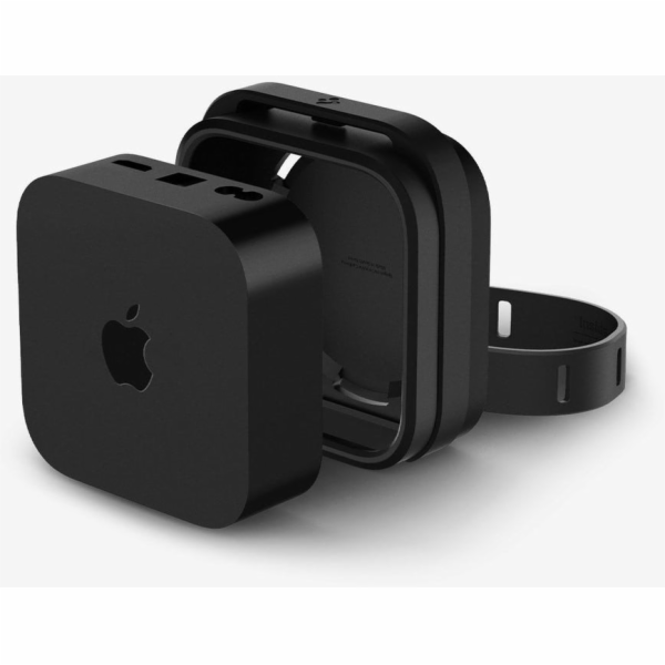 Spigen Silikonový držák Fit, černý - Apple TV 4K 3. gener...