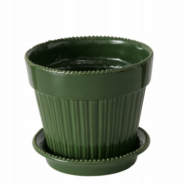 Boltze Sada porcelánových květináčů a podšálků JUNIPER, 1...