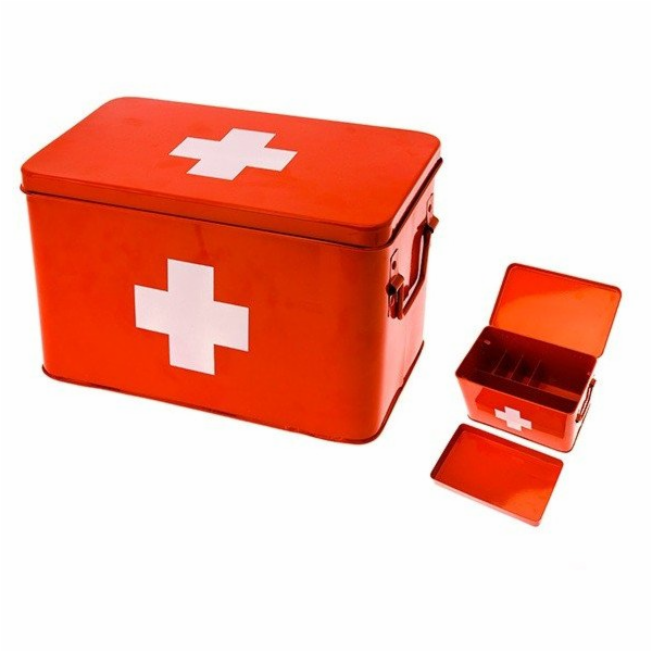 Tzmo Kovová lékárnička, dárek, 31,5 x 19 x 21 cm