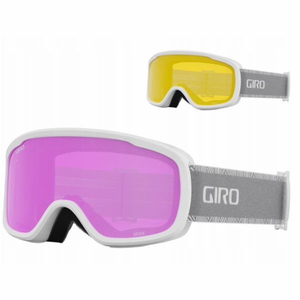 Giro Zimní brýle MOXIE BÍLO-ŠEDÉ CHUTE (zorník JANTAROVĚ ...