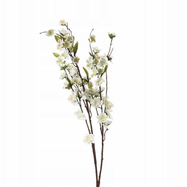Atmosphera Větev umělých kvetoucích květin, 110 cm, bílá