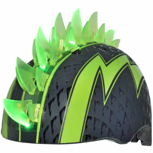 C-PREME Dětská helma RASKULLZ BOLT LED GREEN junior velik...