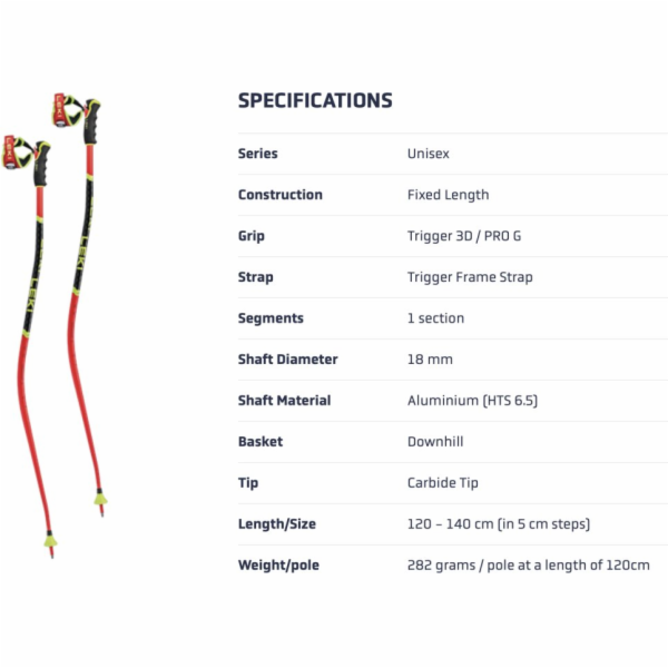Leki STICKS WCR SG/DH 3D 652 120