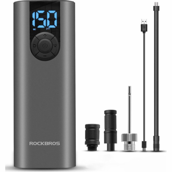 RockBros Elektrická pumpa do auta, koule na kolo 10 barů ...
