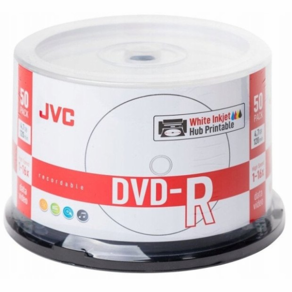 Verbatim JVC DVD-R 4,7GB 16X INKOUSTOVÝ BÍLÝ POTISKOVANÝ ...