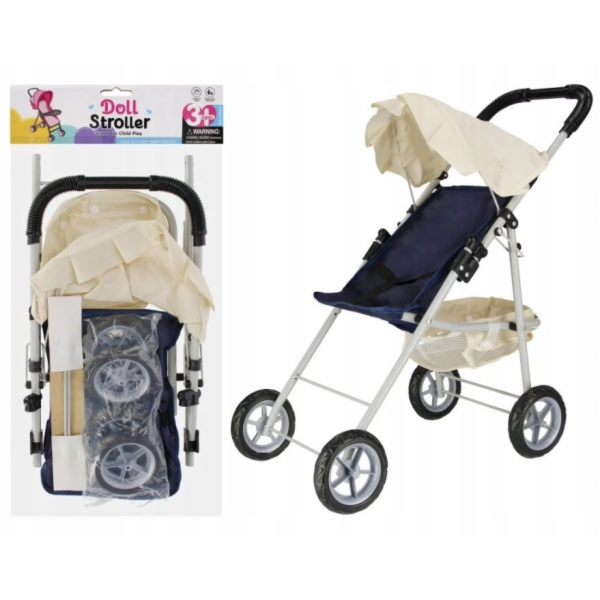Mega Creative KOČÁREK PRO PANENKY MET 60X25X10 GRA PBH12/24