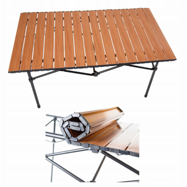 Tristar Skládací kempingový stůl PLATINET, srolovatelná d...