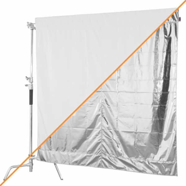 Aurora Studiová vlajka Wag Flag 183x183cm stříbrná/bílá