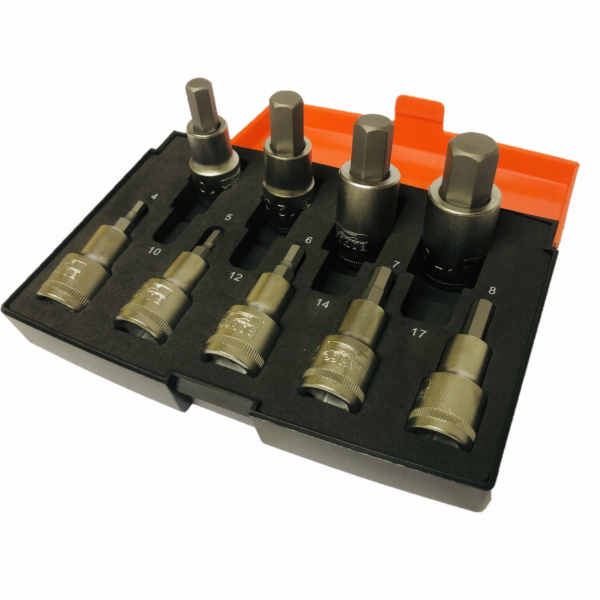 Bahco SADA NÁSTRČNÝCH KLÍČŮ 1/2 4-17 ŠESTIHRÁN, 6 DÍLŮ.