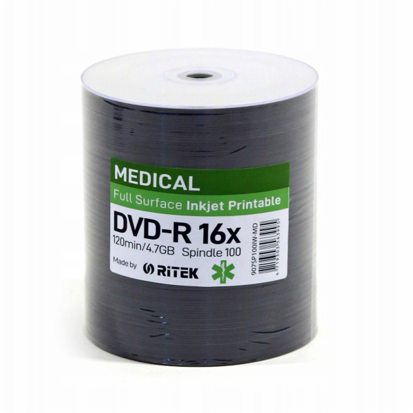 Traxdata RITEK DVD-R 4,7GB 16X TISKNUTELNÝ LÉKAŘSKÝ SP*100