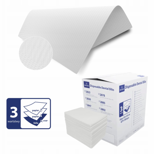 PZWL Zubní ubrousky 500 kusů bílé