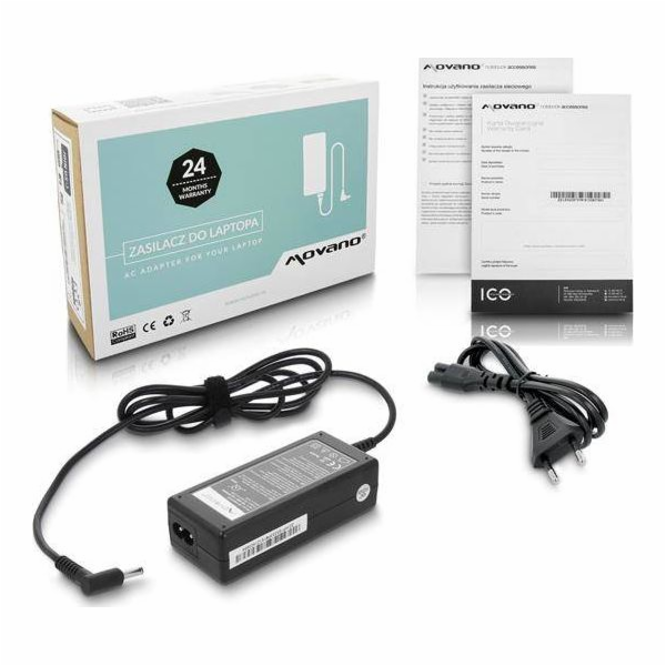 Movano Napájecí adaptér pro notebook 65W, 3mm, 3,3A, 19,5...