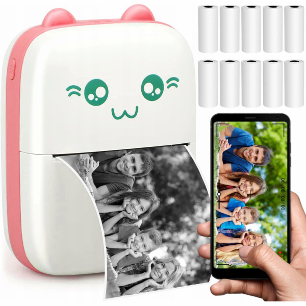 Anek Termotiskárna DRUKUŚ pro děti, růžová