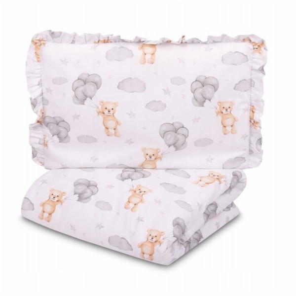 Sensillo LOŽNÍ SADA 2DÍLNÁ TEDDY ŠEDÁ 100X135 CM