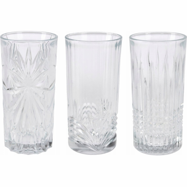 Glasmark Sada 3 vzorovaných sklenic, 380 ml