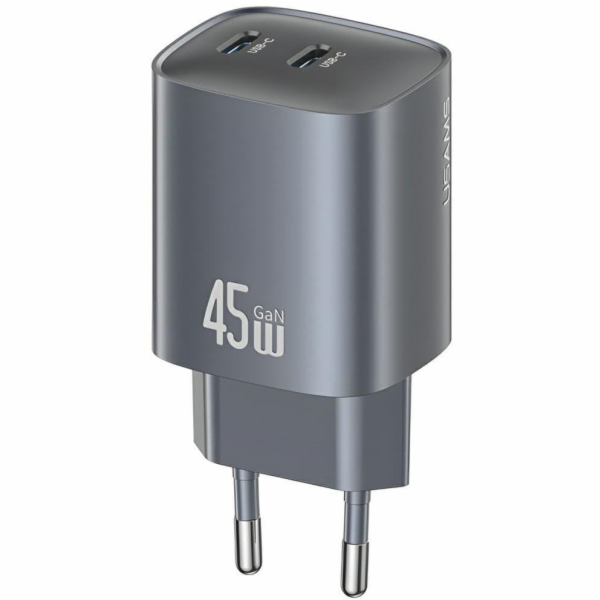 Usams Nabíječka CC305 T66 45W GaN 2xUSB-C, černá