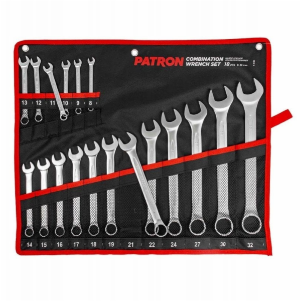 King&nbsp;Tony&nbsp;Sada&nbsp;18&nbsp;otevřených&nbsp;klíčů.&nbsp;(8–32&nbsp;mm)&nbsp;na&nbsp;plátně