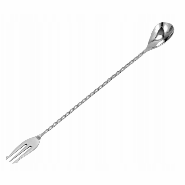 Bar Professional Barmanská lžíce s vidličkou 50 cm ocelová
