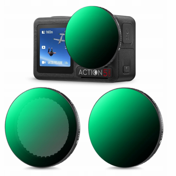 K&F Sada 2x nastavitelných šedých filtrů Nd2-32 + Nd32-51...