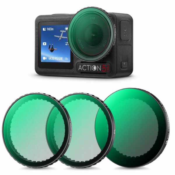 K&F Sada filtrů 3v1 Pl + Nd2-32 + černý difuzér 1/4 pro D...