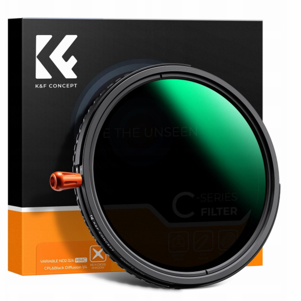 K&F Hybridní filtr 3v1 82 mm 82mm fader Nd2-32 + kompláto...