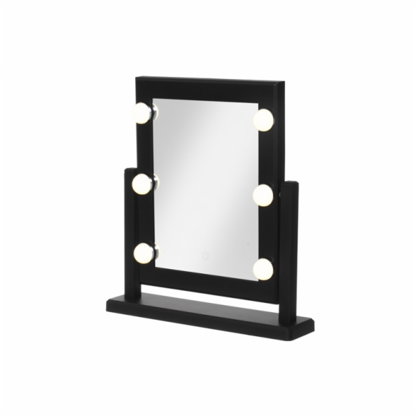 LED KOŽENÍ ZRCÁTKO S 6 LAMPAMI 4LIVING