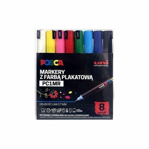 Uni Mitsubishi Pencil Plakátové fixy PC-1MR 8 barev POSCA...