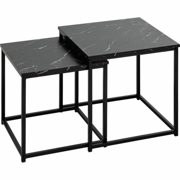 vidaXL Konferenční stolek 2 ks. 40x37,5 cm MARMORIS