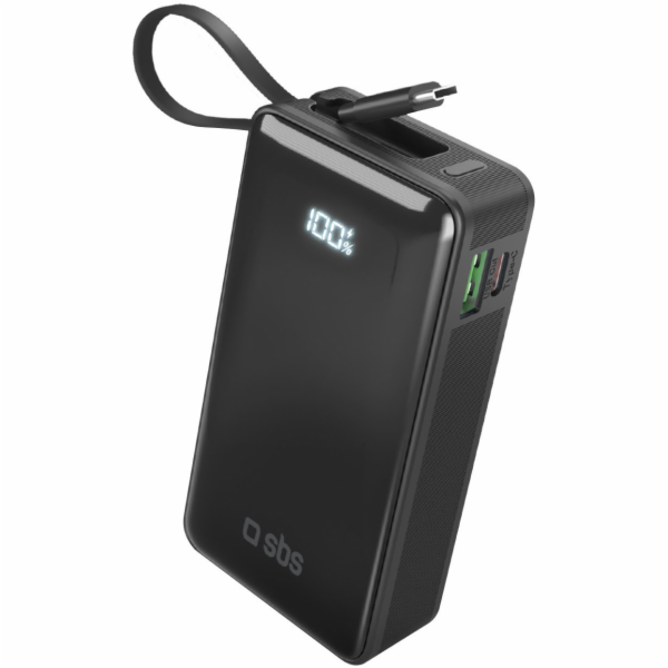 SBS Mobile SBS LCD Power Bank 10000 mAh melna - Portativa...
