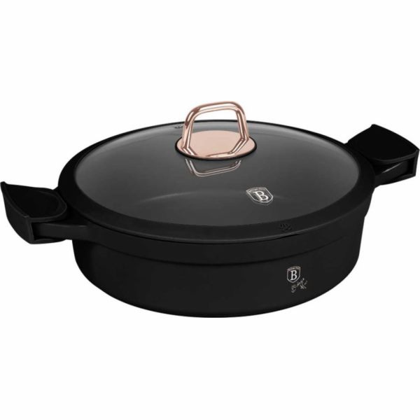 Kastrol s titanovým povrchem a poklicí 28 cm Black Rose C...