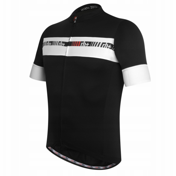 RH+ Cyklistický dres zeroAcademy FZ černobílý - S