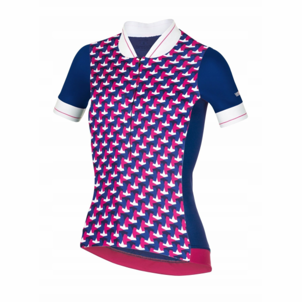 RH+ Dámský cyklistický dres zeroPreppy W FUCSIA/TMAVĚ MOD...
