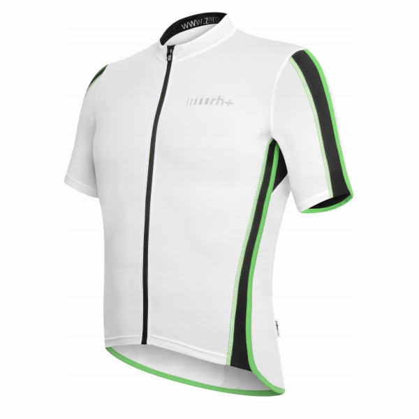 RH+ Cyklistický dres zeroSprint FZ bílo-černo-jasně zelen...