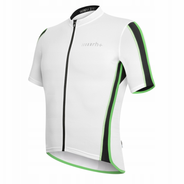 RH+ Cyklistický dres zeroSprint FZ bílo-černo-jasně zelen...