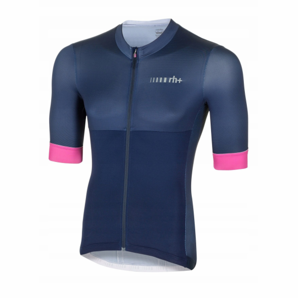 RH+ Cyklistický dres zeroLogo TMAVĚ MODRÁ/FUKSÁŽOVÁ - L