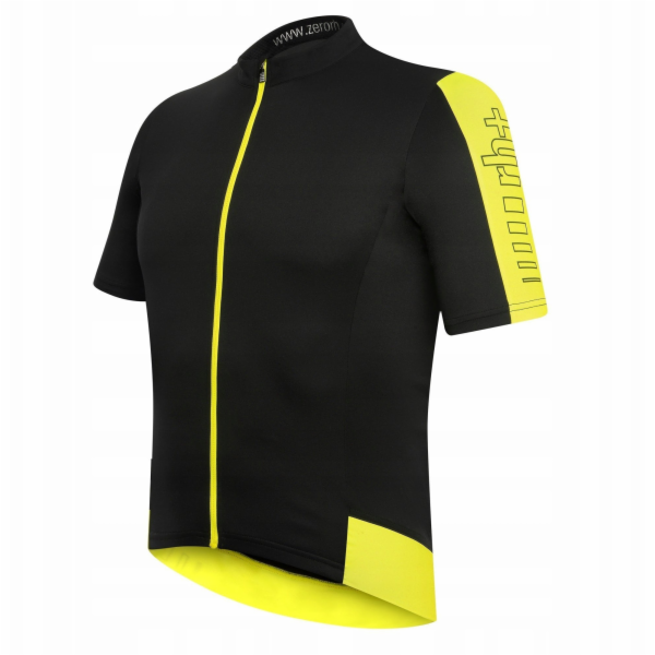RH+ Cyklistický dres zeroEnergy FZ černo-kyselinově žlutý...