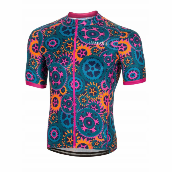 RH+ Cyklistický dres zeroPowers GREEN TEAL/FUCSIA - XXL
