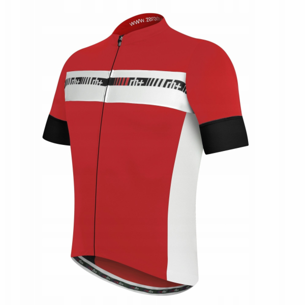 RH+ Cyklistický dres zeroAcademy FZ červeno-bílo-černý - M