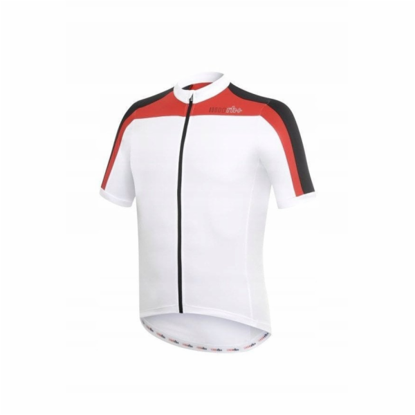 RH+ Cyklistický dres ZeroSpace bílo-černo-červený - L