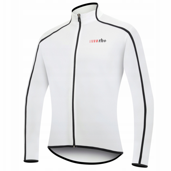 RH+ Cyklistický dres zeroPrime LS FZ BÍLO-ČERNÝ - XXL