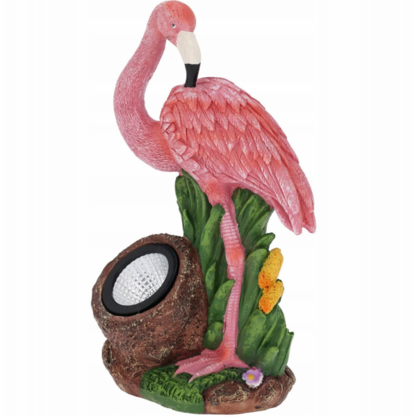 ProGarden Zahradní figurka plameňáka s reflektorem, 24 x ...