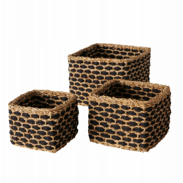 Boltze Sada dekorativních košíků NURA, 3 ks různých velik...