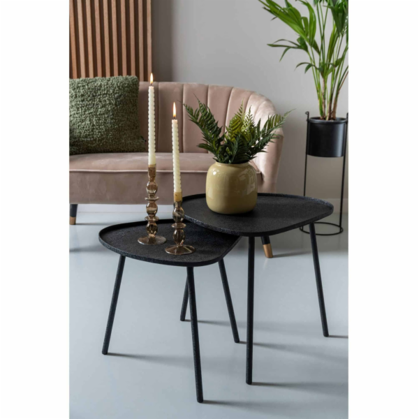 Leitmotiv Kovový konferenční stolek BOAZ, výška 43 cm