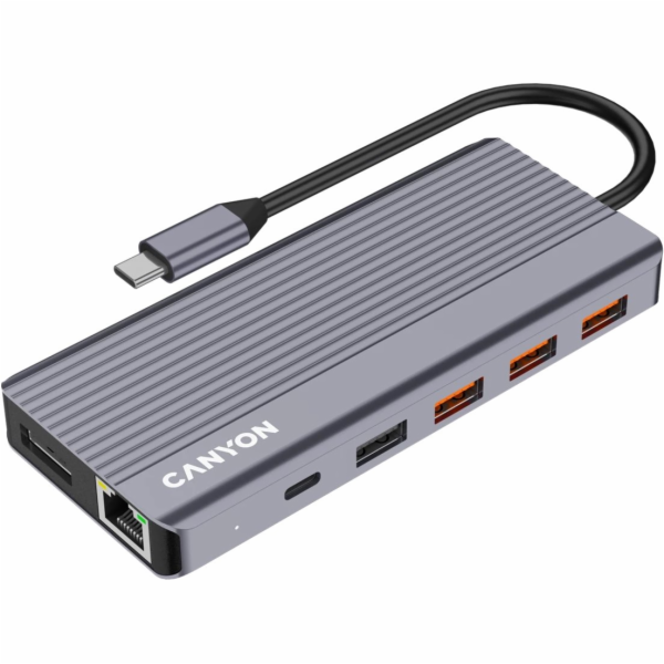 Canyon Hub DS-16 13v1 4k USB-C šedý