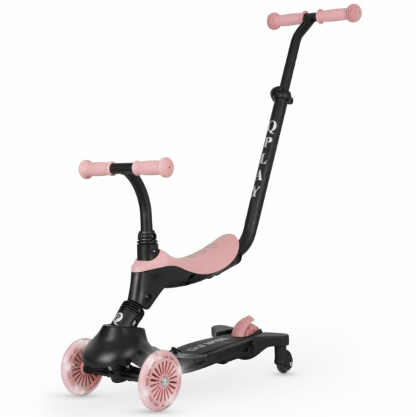 Qplay Koloběžka Sema Evo 3v1 korálově růžová