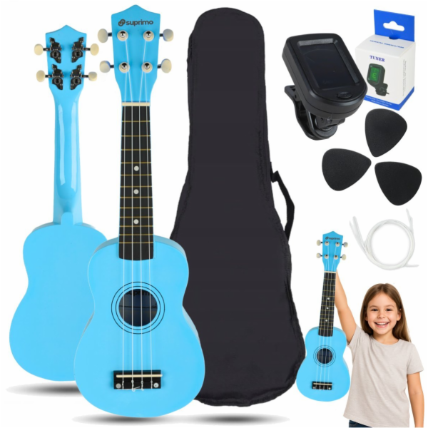 LUNA GUITARS SUPRIMO UK21 SET LB sopránové ukulele 21 mod...