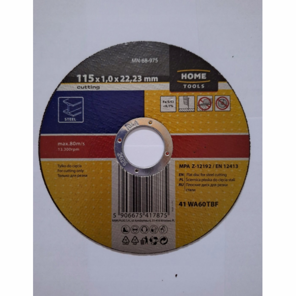 Modeco BRUSNÝ KOTOUČ PRO ŘEZÁNÍ OCELI 115X1,0X22,23 MM PL...